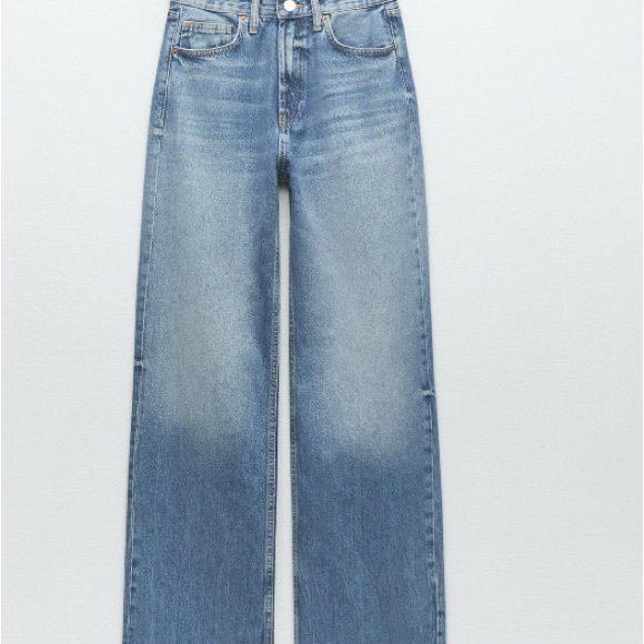 4 bundle Zara Light Blue Flare & Wide Leg Jeans